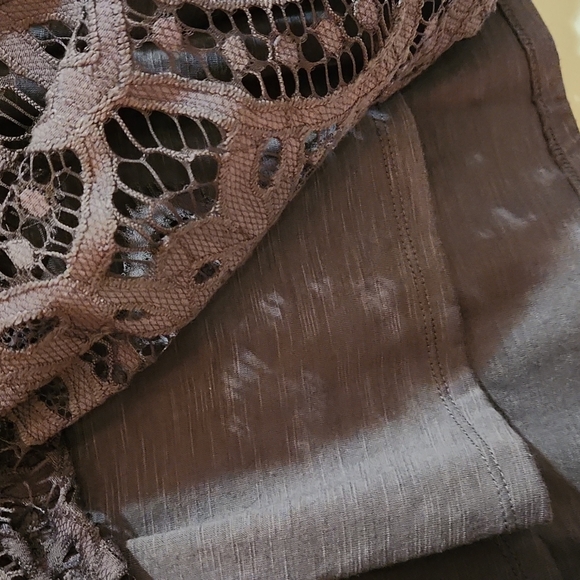 Rewind Lace Covered Dark Gray Tank Top Size XXL - Picture 3 of 5